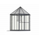 Invernadero de jardín de aluminio y policarbonato Oasis™ Silver de 4,6 m² – Palram