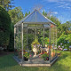 Invernadero de jardín de aluminio y policarbonato Oasis™ Silver de 4,6 m² – Palram
