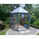 Invernadero de jardín de aluminio y policarbonato Oasis™ Silver de 4,6 m² – Palram