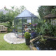 Invernadero de jardín de aluminio y policarbonato Oasis™ Silver de 4,6 m² – Palram