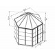 Invernadero de jardín de aluminio y policarbonato Oasis™ Silver de 4,6 m² – Palram