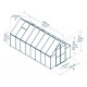 Invernadero de jardín de aluminio y policarbonato 11,8 m² Essence™ Silver - Canopia by Palram