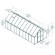 Invernadero de jardín de aluminio y policarbonato 14,7 m² Essence™ Plata - Canopia by Palram