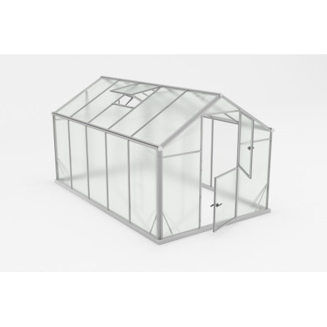 Invernadero de jardín 7,92m² en aluminio y policarbonato 6mm Sanus L3 – Gampre