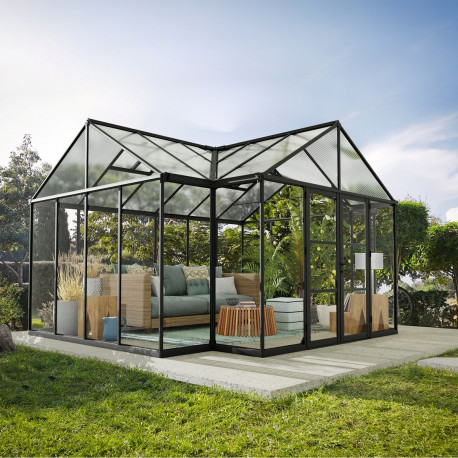 Invernadero de jardín de aluminio y policarbonato 16m² Triomphe - Canopia by Palram