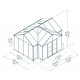 Invernadero de jardín de aluminio y policarbonato 16m² Triomphe - Canopia by Palram