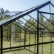 Invernadero de jardín de 4,84m² en aluminio negro y cristal templado Sanus L5 - Gampre