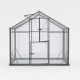 Invernadero de jardín de 7,92m² en aluminio negro y cristal templado Sanus UP! L8 - Gampre