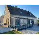 Invernadero adosado 13,71m² LUXE en aluminio antracita y cristal templado de 4 mm - Green Protect