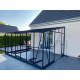 Invernadero adosado 13,71m² LUXE en aluminio antracita y cristal templado de 4 mm - Green Protect