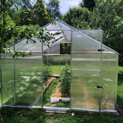 Invernadero de jardín de 9,8m² en aluminio y policarbonato de 6mm Sanus UP! L10 – Gampre