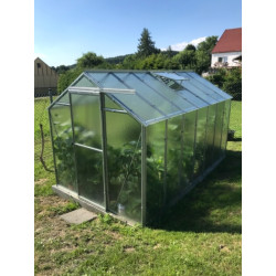 Invernadero de jardín de vidrio difusor 4mm Hobby H6/6,5 - 197x644 cm - Limes