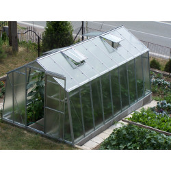 Invernadero de jardín de policarbonato 4mm Hobby H7/6 - 248x595 cm - Limes
