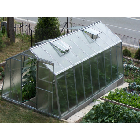 Invernadero de jardín de policarbonato 4mm Hobby H7/6 - 248x595 cm - Limes