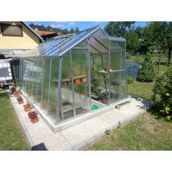 Invernadero de jardín de vidrio difusor 4mm Hobby H7/6 - 248x595 cm - Limes