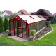 Invernadero de jardín de vidrio difusor 4mm Primus K4,5 - 276x456 cm - Limes