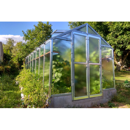 Invernadero de jardín de vidrio difusor 4mm Variant J5 - 249x505 cm - Limes
