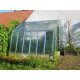 Invernadero de jardín adosado de vidrio difusor de 4 mm, modelo Variant D6 - 212x601 cm - Limes