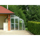 Invernadero adosado de cristal de 4 mm Variant D6- 212x601cm - puerta a la izquierda - Limes