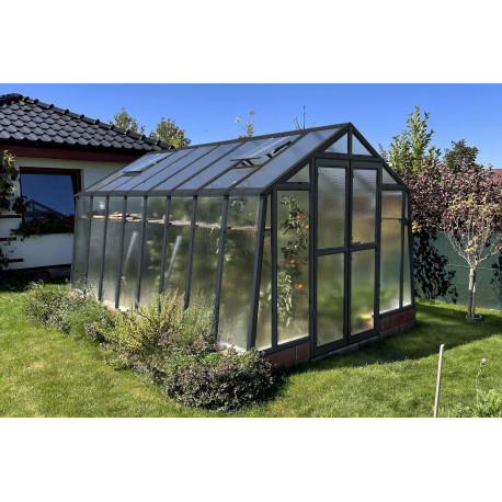 Invernadero de jardín en vidrio difusor de 4 mm Variant K4 Color - 276x406 cm - Limes