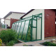 Invernadero adosado de jardín en cristal difusor de 4 mm Variant C6 con entrada a la derecha Color- 152x601 cm - Limes