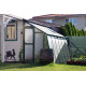 Invernadero de jardín adosado de policarbonato 8mm Variant C4,5 con entrada a la izquierda Color - 152x452cm - Limes