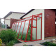 Invernadero adosado de policarbonato 8mm Variant C6 con entrada a la derecha Color - 152x601cm - Limes