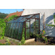 Invernadero de jardín adosado de policarbonato 8mm Variant D6 con entrada a la derecha Color - 212x601 cm - Limes