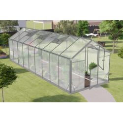Invernadero de jardín 14,3m² en aluminio y policarbonato 6mm Sanus L15 – Gampre