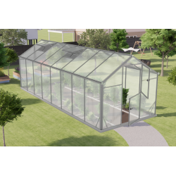 Invernadero de jardín 12,54m² en aluminio y policarbonato 6mm Sanus L12 – Gampre
