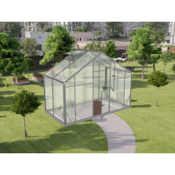 Invernadero de jardín 4,35m² en aluminio y policarbonato 6mm Sanus XL4 – Gampre