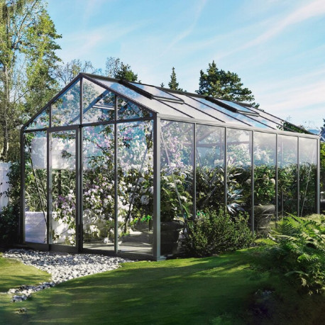 Invernadero de jardín 235x608cm Classique en aluminio y paneles de vidrio templado - BloomCabin