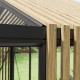 Invernadero adosado 6,04m² - 248cm con paneles de aluminio, madera y vidrio templado - BloomCabin