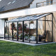Invernadero de jardín adosado 7,22m² en aluminio y paneles de vidrio templado - BloomCabin