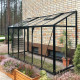 Invernadero de jardín adosado 7,22m² en aluminio y paneles de vidrio templado - BloomCabin