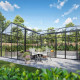 Invernadero de jardín Orangerie 70m² en aluminio y paneles de vidrio templado - BloomCabin