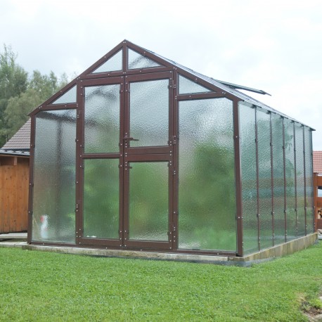 Invernadero de jardín en cristal difusor de 4mm Primus J3 - 249x306 cm - Limes