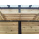 Invernadero de balcón de madera y policarbonato de 3 mm con estantes y techo abatible - Arbour