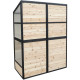 Invernadero de balcón de madera y policarbonato de 3 mm con estantes y techo abatible - Arbour