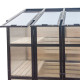 Invernadero de balcón de madera y policarbonato de 3 mm con estantes y techo abatible - Arbour
