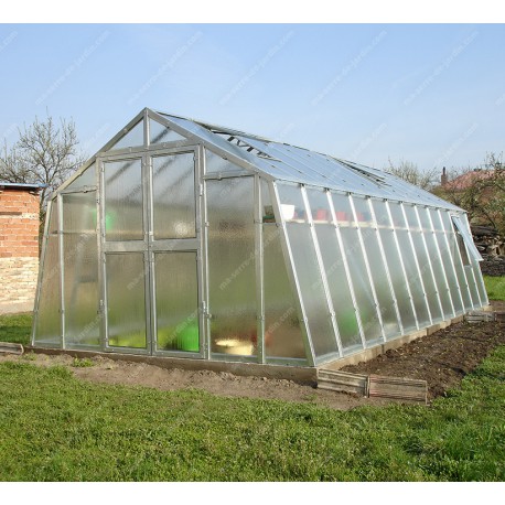 Invernadero de jardín de vidrio difusor 4mm Variant L6 - 303x601 cm - Limes