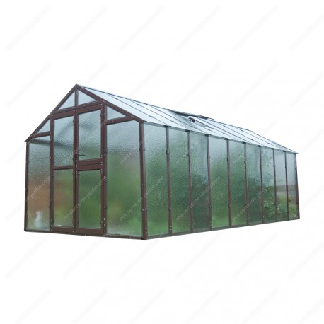Invernadero de jardín de vidrio difusor 4mm Primus J4,5 - 249x456 cm - Limes