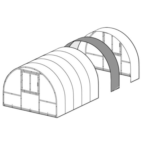 Módulo de ampliación de 2m para los invernaderos de jardín Easy - Klasika 