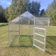 Invernadero de jardín Bernard de 235x800cm de acero galvanizado y paneles de policarbonato de 6mm - Klasika