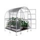 Invernadero de jardín Slim de 200x200cm de acero galvanizado y paneles de policarbonato de 4mm - Klasika