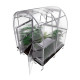Invernadero de jardín Slim de 200 x 200cm de acero galvanizado y paneles de policarbonato de 6mm - Klasika