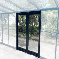 Kit de puerta lateral adicional con umbral bajo para invernaderos ROYALE de aluminio y cristal Green Protect