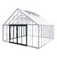 Kit completo de puerta trasera adicional para invernaderos Royale de 494cm de ancho de aluminio y cristal Green Protect