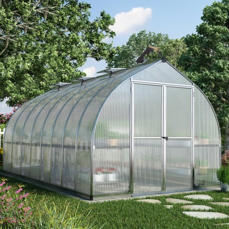 Invernadero de jardín de aluminio y policarbonato Bella™ de 11,76 m² – Palram
