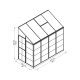 Invernadero adosado de aluminio y policarbonato 3.05m² Silver Hybrid - Palram